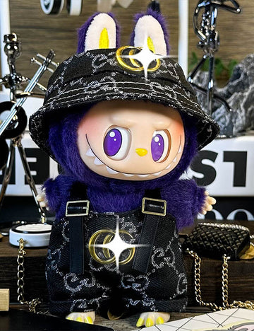 LABUBU Bucket Hat & Overalls Outfit